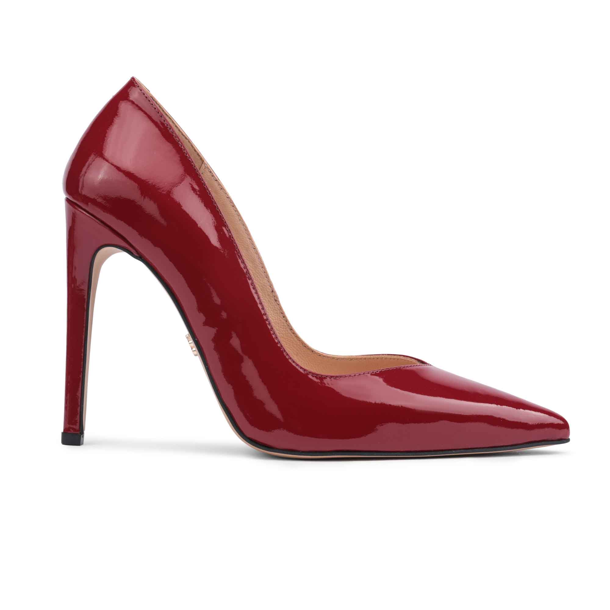 Tünd qırmızı (bordo) laklı dəri